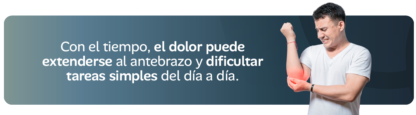 Con el tiempo, el dolor puede extenderse al antebrazo y dificultar tareas simples del día a día.