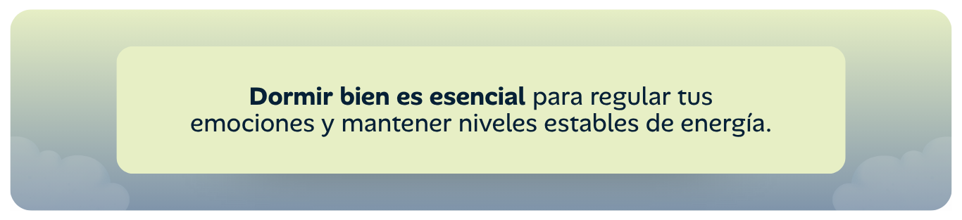 Menopausia: Dormir bien es esencial para regular tus emociones y mantener niveles estables de energía.