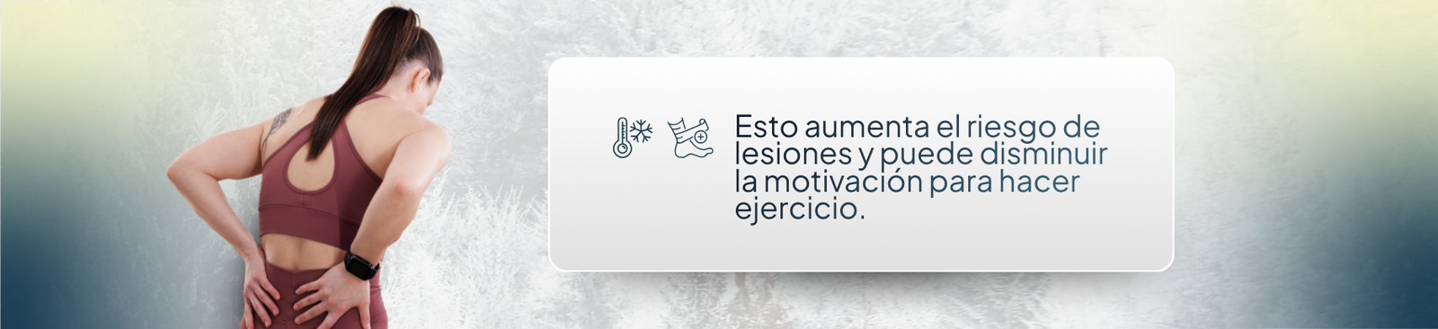 Esto aumenta el riesgo de lesiones y puede disminuir la motivación para hacer ejercicio.