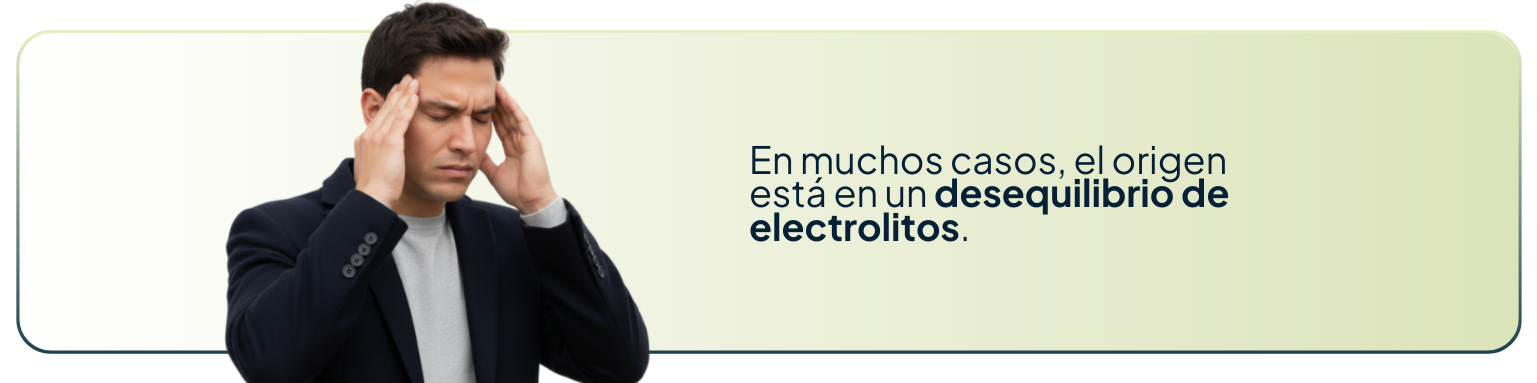 Señales de falta de electrolitos: En muchos casos, el origen está en un desequilibrio de electrolitos.