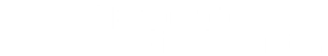 Logotipo Optimum Medical Center blanco total