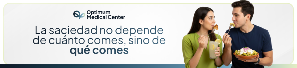 La saciedad no depende de cuánto comes, sino de qué comes.