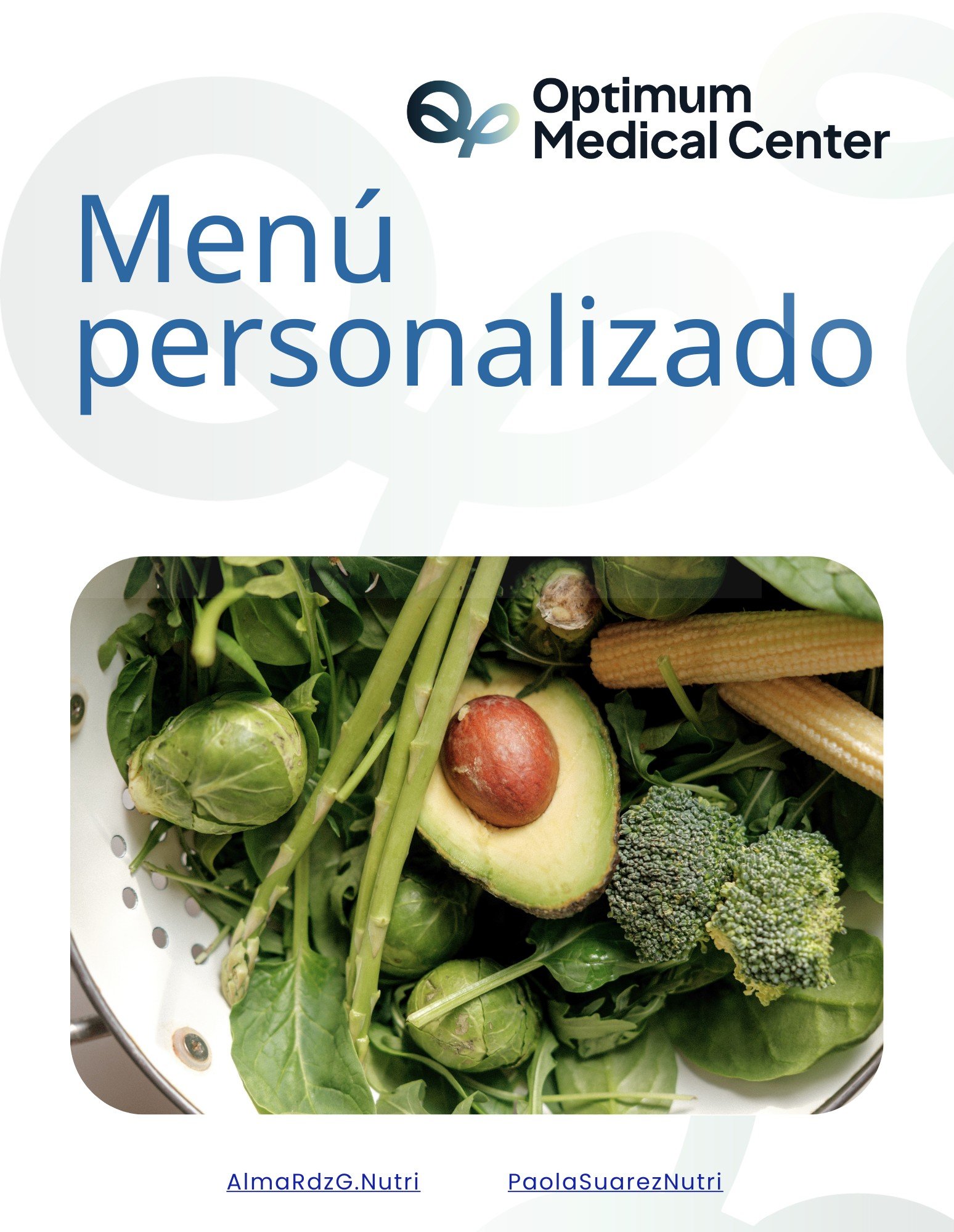 Menú personalizado de Nutrición