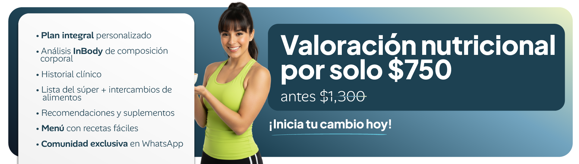 Planes de nutrición en Monterrey por solo $750